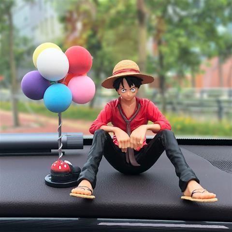 Action Figure One Piece Pajangan Dashboard Mobil Motif Luffy & Snow Yukino Toy Premium ABS Tokoh Aksi Keren PVC Berkualitas Karakter Anime Hits Finishing Sempurna Anti Kusam Include Double Tape 3M