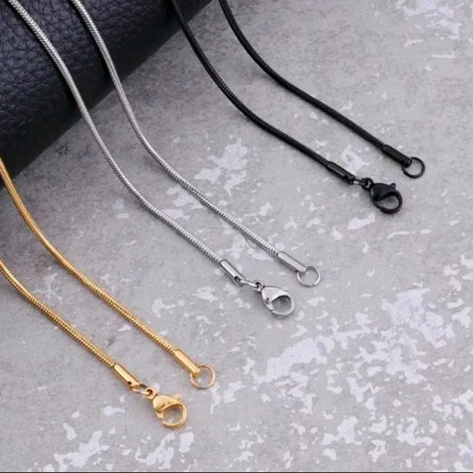 KALUNG TITANIUM MODEL BELUT PRIA DAN WANITA MODEL TERBARU. ANTI KARAT DAN  ANTI LUNTUR rantai stenlis terlaris Kulit