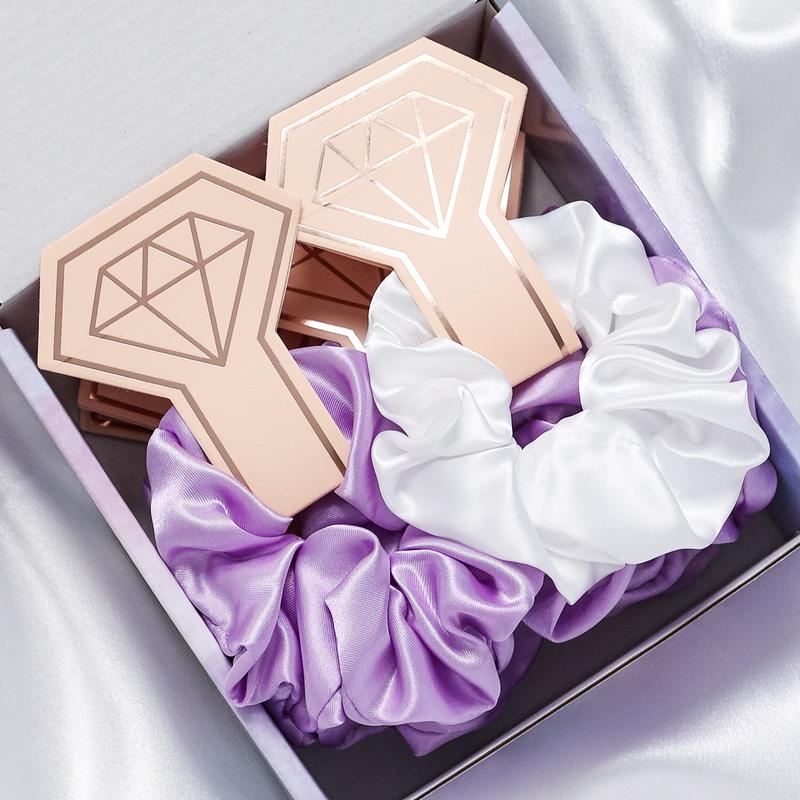 Product Introduction of 7 Pieces Bridal Bridal Gift With Solid Color Satin Hair Band Set Gift Box 9