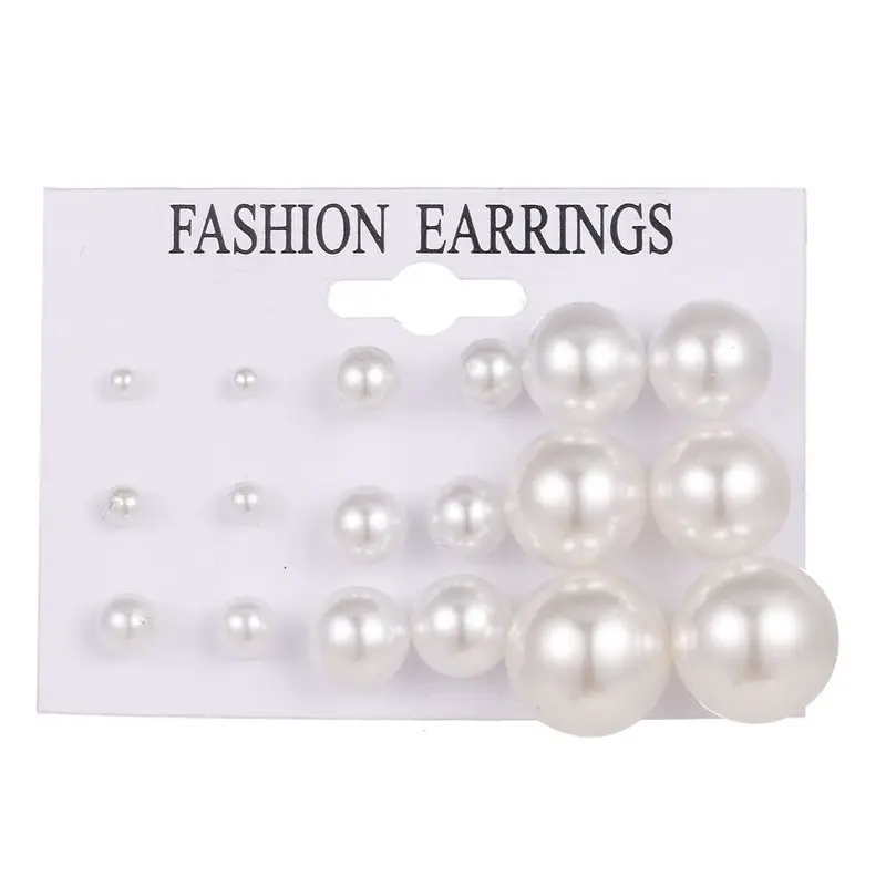 Khuyên Tai Đinh Tán Thẻ Tai, 12 Cái / bộ, Dành Cho Phụ Nữ, Đồ Trang Sức Tinh Tế Hoa Tai Thời Trang Ngọc Trai Tự Nhiên, 12 Cặp Mỗi Bộ, Tuyệt Vời Làm Quà Tặng Voi 5