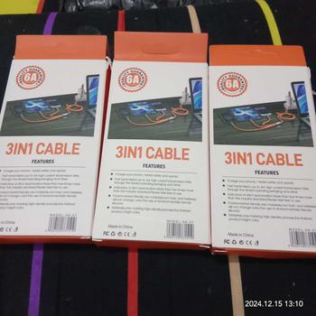 Product Review of Kabel data PS-07 3 IN 1 Fast Charging PD 120W cable charger TYPE C LIGHTNING MICRO multifungsi from M**r 1