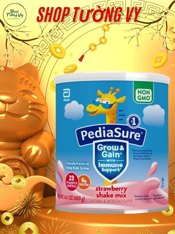  Sữa Tăng Trưởng PediaSure   Vị Dâu   Nội Địa Mỹ Mẫu 400g pediasure 