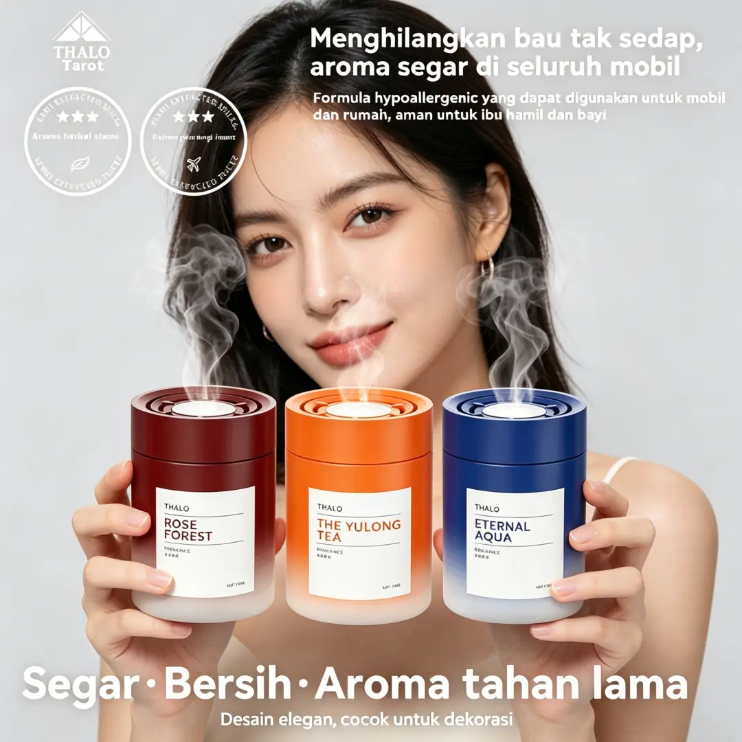 Car Fragrance Gel Aroma Multifungsi Untuk Mobil Dan Rumah, Netralisir Semua Jenis Bau Tak Sedap Di Ruangan, Ekstrak Tumbuhan Alami Dengan Daya Tahan Aroma Sangat Panjang, Hypoallergenic Tidak Berbahaya, Desain Minimalis Portabel pengharum estetik