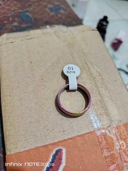 Product Review of Cincin Rainbow Bisa Untuk Pria dan Wanita - Rainbow Ring for Male and Female Man Woman Unisex / Besi Anti Karat Alloy - Colourful Accessories Fashionable Love Rings Gradation Pelangi Gradasi Unik Produk Impor Cewe Cowo Unisex from S**l A**r R**a 1