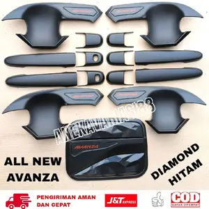 PAKET LENGKAP HANDLE OUTER TANK COVER ALL NEW AVANZA XENIA HITAM Car Kendaraan