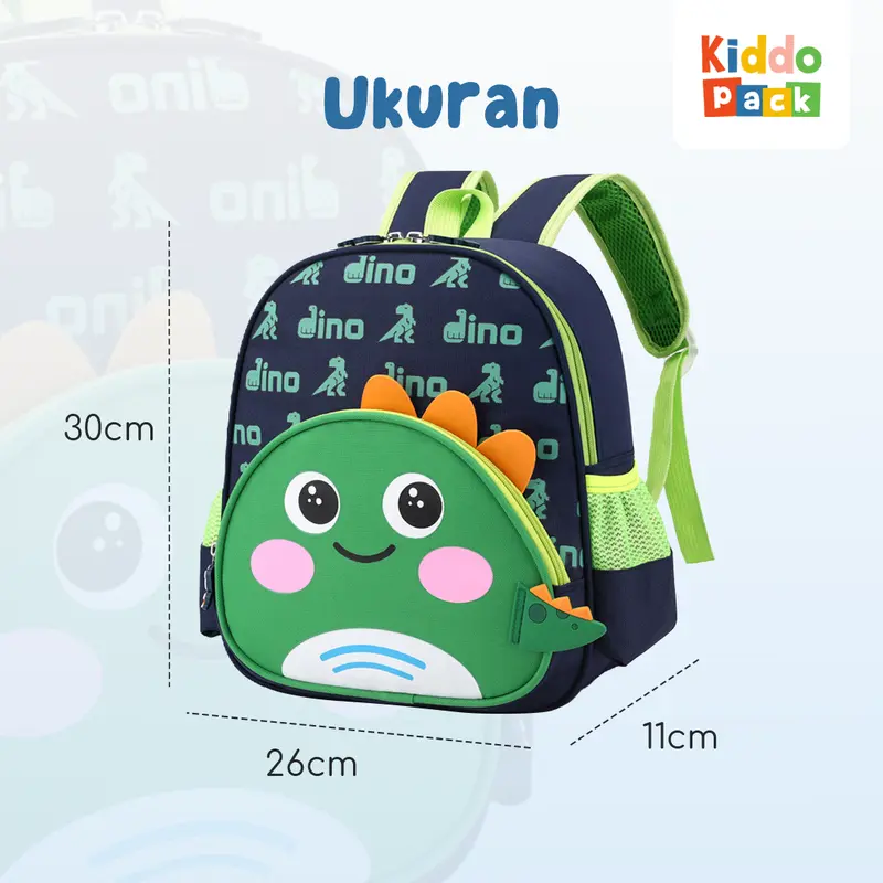 KiddoPack Tas Ransel Sekolah Anak TK Laki-Laki Perempuan Kanvas Premium - Coco 1