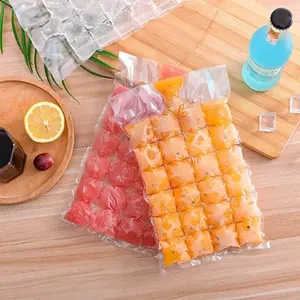 Kantong Cetakan Es Batu 24Pcs Isi 10 Plastik Disposable Ice Bag Sekali Pakai untuk Jus Buah Kitchenware