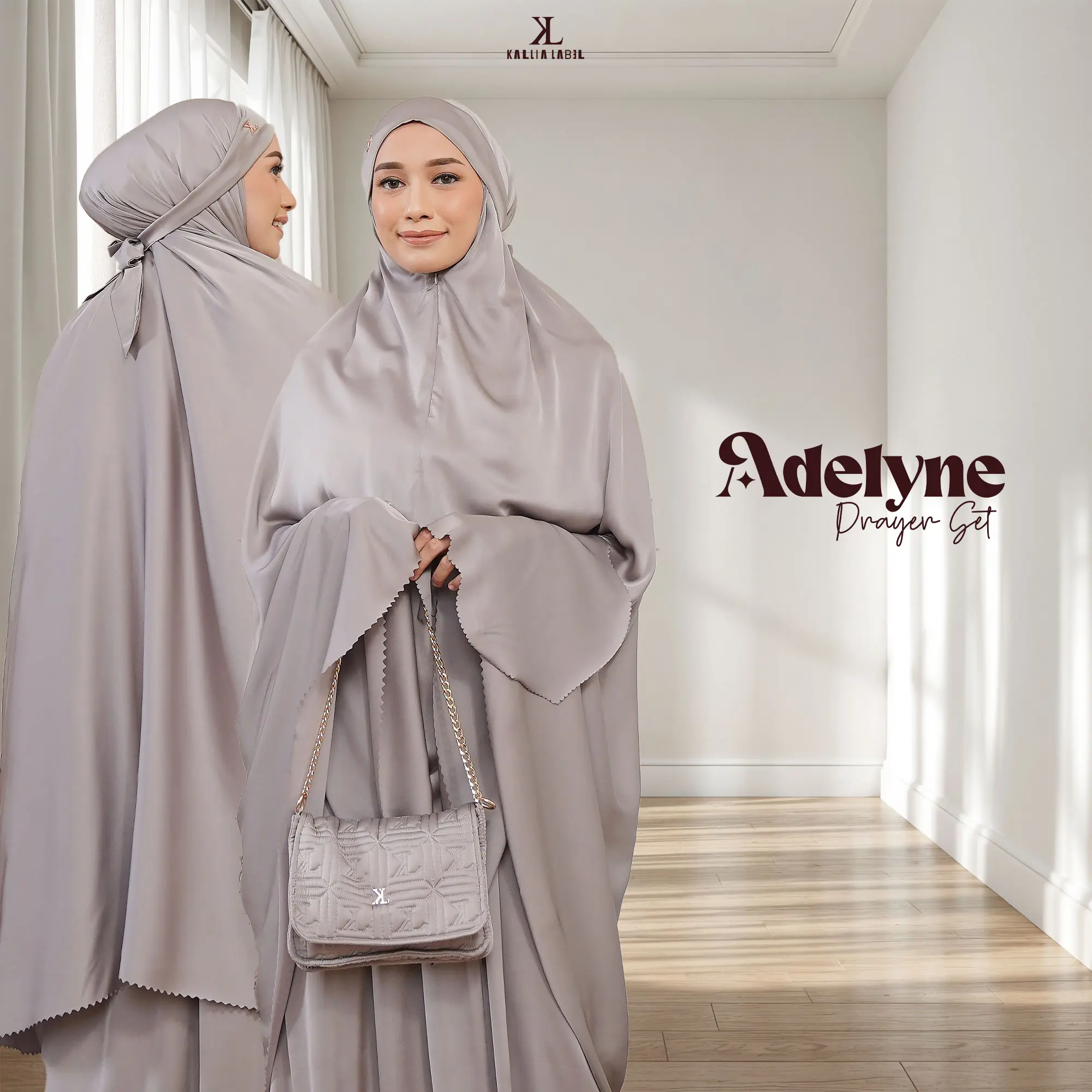 Adelyne Prayer Set | Mukena Premium by Kallia | Packaging with box
