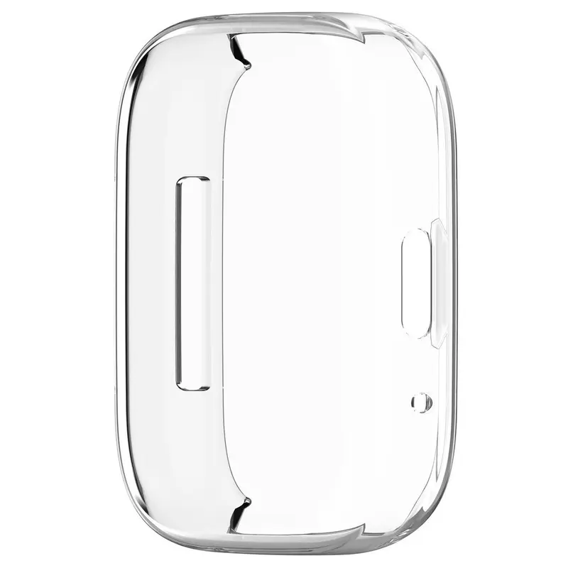 TPU Bumper Case with Film for Redmi Watch 3 ACTIVE / Redmi Watch 3 Lite Screen Protector Cover Khusus Xiaomi Redmi Watch 3 Active Bahan Pelindung Jam Smartwatch Accessories  Hitam 4