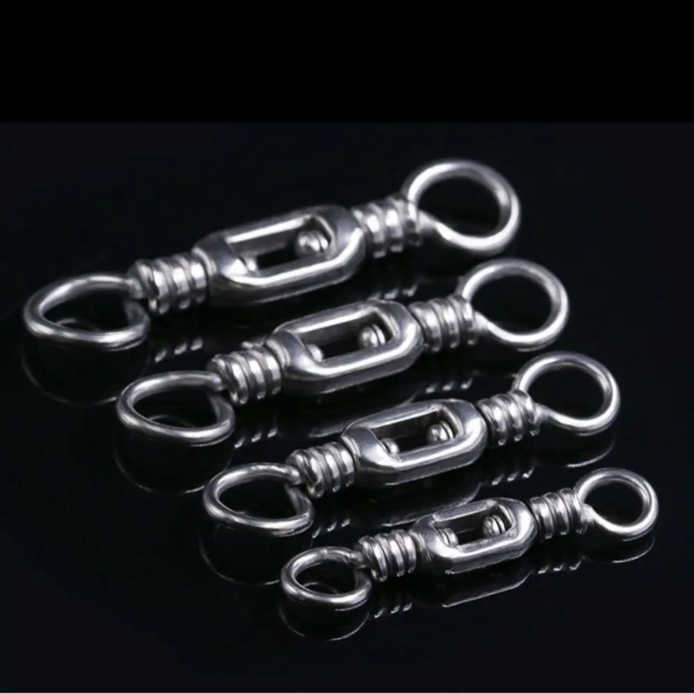Fishing Accessories Snap Rolling Fishing Swivels Ball Bearing Stainless Steel Fishing Connector Pin Anti-shock Corrosion Resistance Fishing Lure Connect