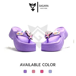 Sendal Wedges Karakter Labubu Anak Perempuan Bahan Karet Eva Nyaman / Sandal Terbaru Irs0e 573