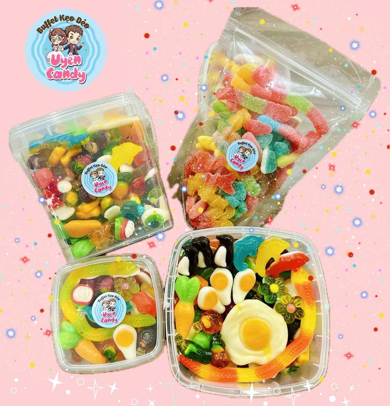 Kẹo Dẻo Trái Cây Mix 70 Vị Kẹo Dẻo Chip Chip Kẹo 4D Kẹo Bóc Vỏ Kẹo Dẻo Phủ Đường Mix Thập Cẩm