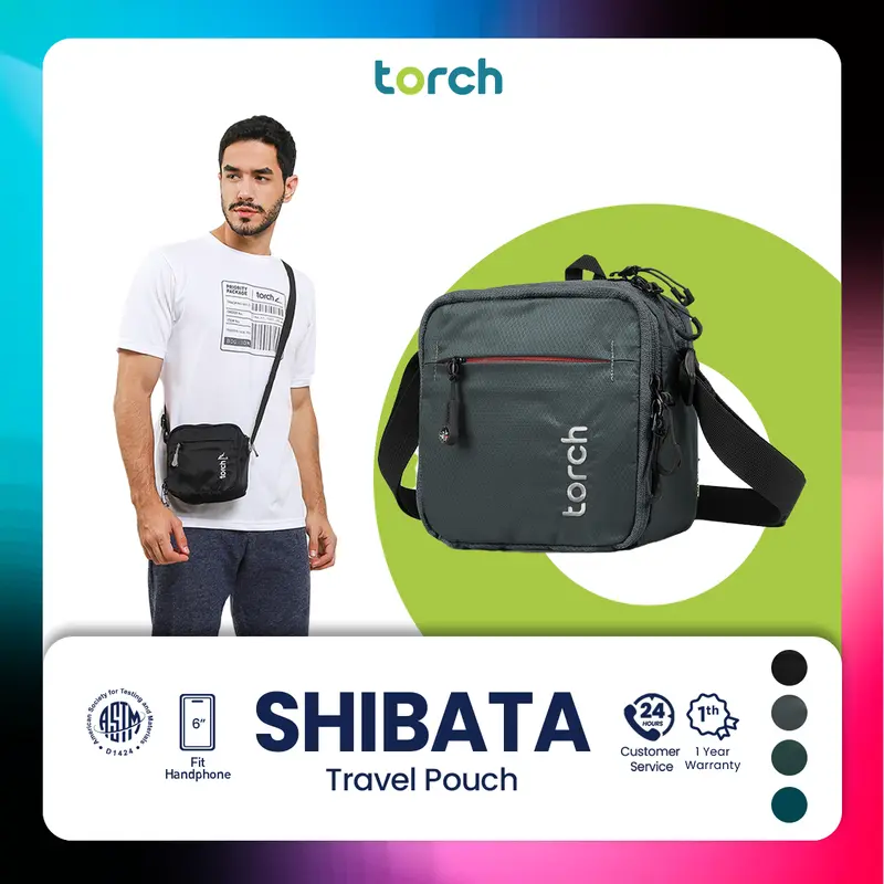TORCH Shibata 2 Liter Tas Selempang Bahu Pria Wanita Unisex Ringan Anti Air - Sling Bag Travel Pouch Waterproof 0