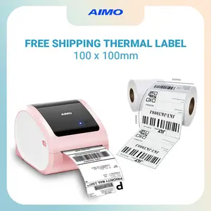 [FREE KERTAS RESI 100*100] AIMO D520 PRINTER RESI BARCODE THERMAL LABEL 110MM A6 KONEKSI USB / BLUETOOTH