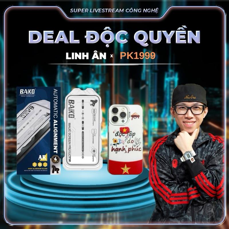 [ DEAL  ĐỘC QUYỀN LINH ÂN ] Kính Cường Lực Rút Bụi Kèm Khung Trợ Dán BAIKO Tặng kèm 1 ÔP VIỆT NAM ĐỘC LẬP TỰ DO HẠNH PHÚC