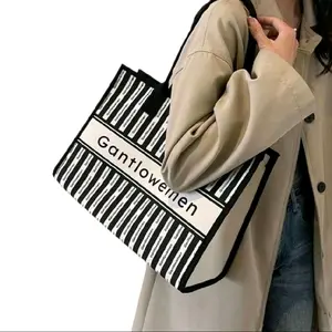 [Toko Uci17] Tote bag kanvas wanita Tas kanvas gentlewomen 100% kanvas Tote big size Totebag Cewek