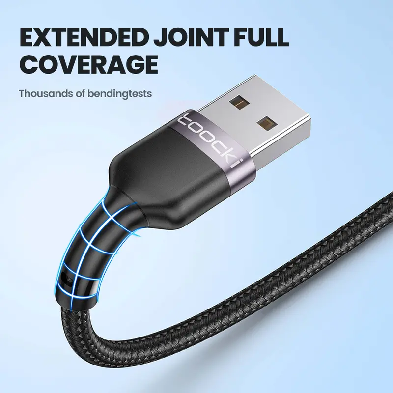 Cáp dữ liệu sạc 3 trong 1, Toocki, Công suất 100W, 1.2m,Tương thích với Micro USB, Type-C và iOS, Thích hợp cho iPhone, Samsung, Huawei, Xiaomi Phụ Kiện 4