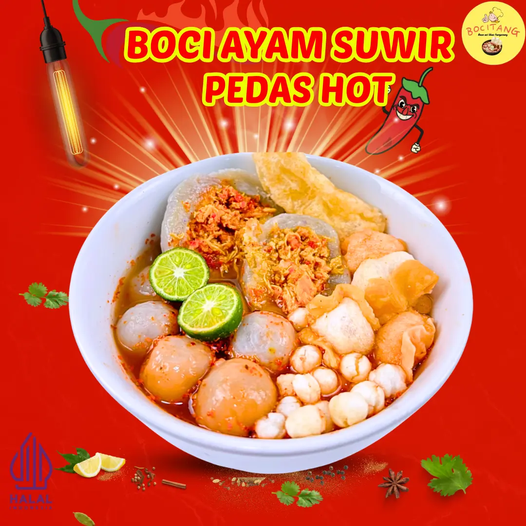 1 BUNGKUS BOCI AYAM SUWIR PEDAS EKONOMIS Makanan Food Instan Soto Seblak Kuah Mie