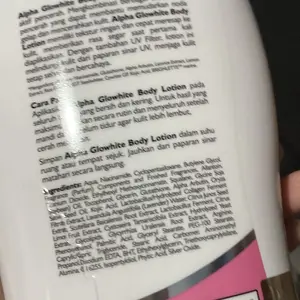 [400ml] WHITE INC Alpha Glowhite Body Lotion Whitening & Moisturizing | Body Cream Body Lotion Menghidrasi Kulit