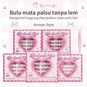 [TANPA LEM] SHE LASH MOU Bulu Mata Palsu Tanpa Lem Langsung Tempel Korean Style Eyelash Extension HX