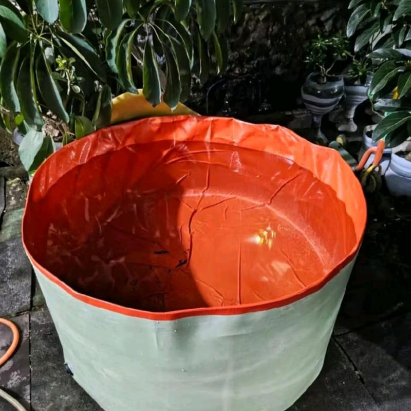 Kolam Terpal Bulat Tanpa Rangka Diameter 150cm /1, 5m tinggi 45cm Untuk Budidaya Ikan Lele Nila Gurame gabus udang Belut Dll 2