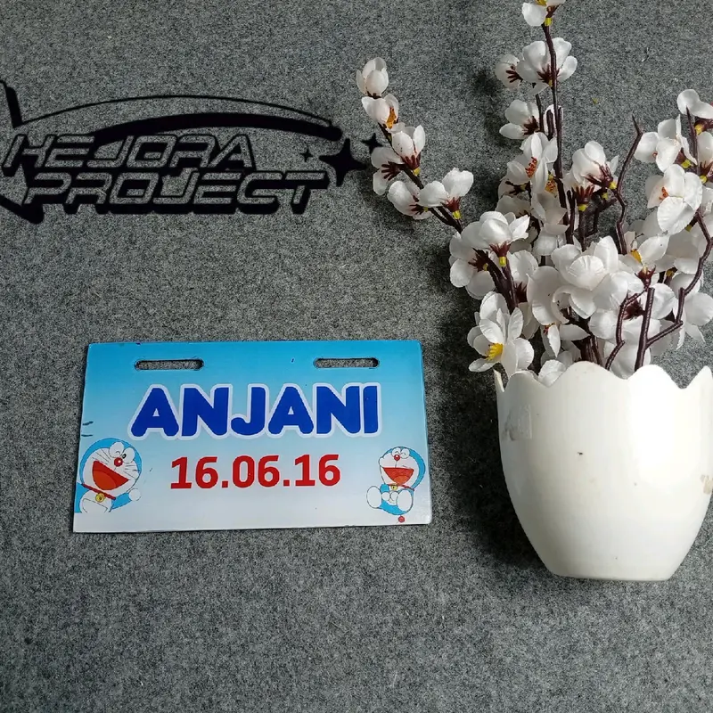 PLAT SEPEDA LISTRIK KARAKTER MIXUE HELLOKITTY KUROMI LABUBU DORAEMON 4