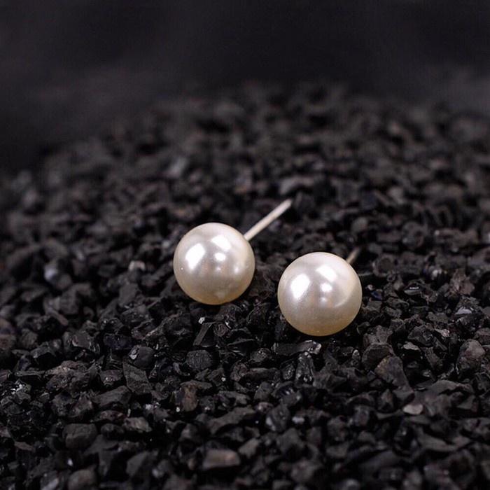 Anting Tusuk Mutiara / Anting Tindik Mutiara / Anting Stud Mutiara / Anting Mutiara Putih / Anting Korea 2