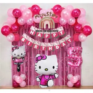 ￼PAKET DEKORASI ULTAH ANAK PEREMPUAN TEMA HELLO KITTY PINK