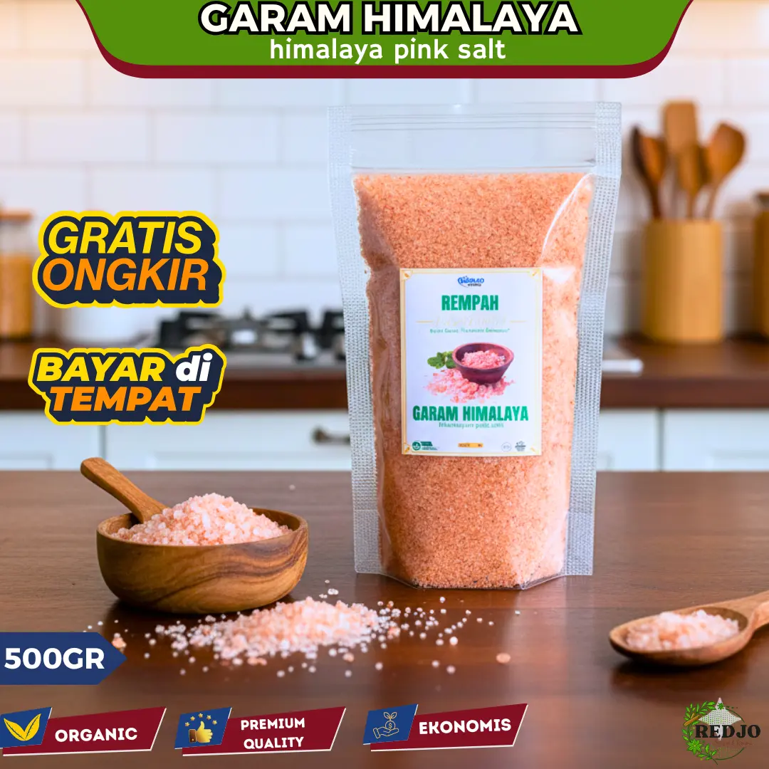 Garam Himalaya Pink Murni 250gr | Himalayan Salt Halus Asli | Diet Sehat Rendah Sodium Garam Dapur Sehat