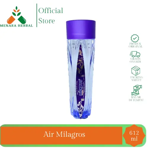 Milagros Air Minum pH Tinggi I Mila Gros Water Per Botol @ 612ml