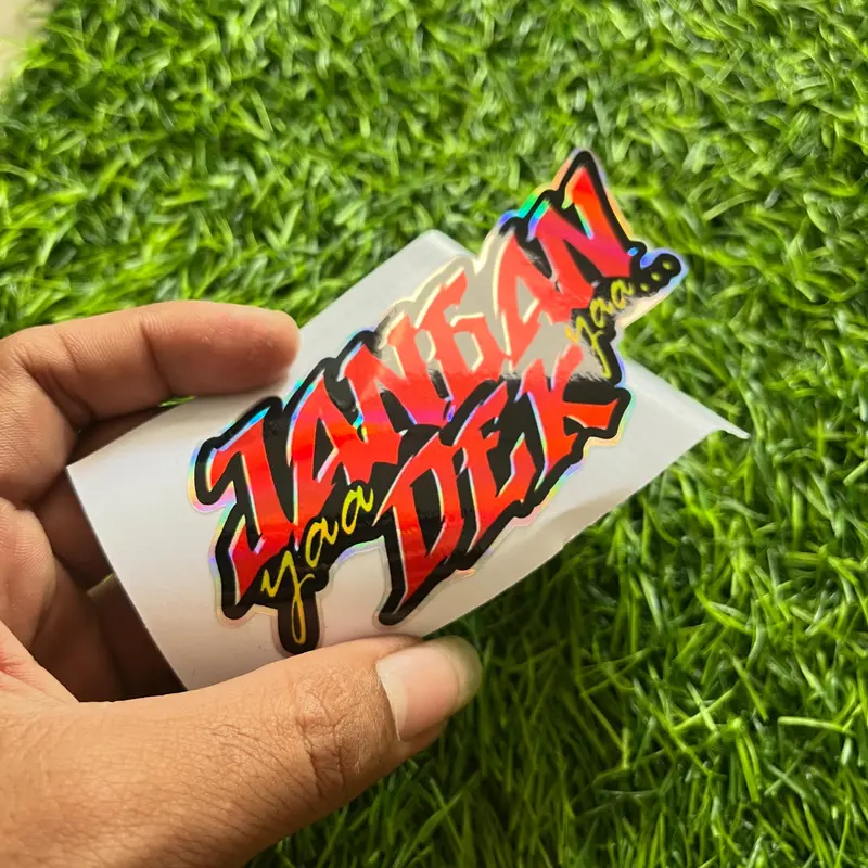 sticker stiker satuan jangan ya dek ya sudah di cutting presisi ukuran 11x5cm virall Paper 2
