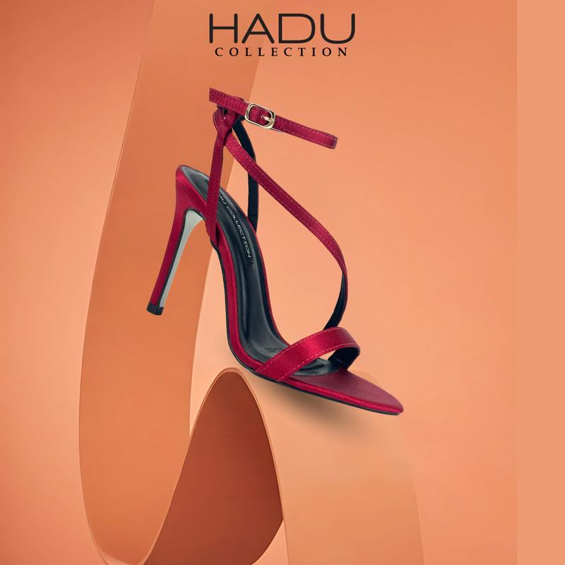 Giày Sandal Nữ Cao Gót 10P AMILY Quai Dây Chéo HADU M973 Chất Da Cao Cấp Đế Chống Trượt BH 12T