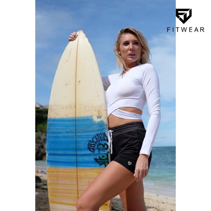 Gambar FITWEAR- Celana pendek lari + Inner  CASSIE NET [BLACK]-M-2XL dari Fitwear Indonesia Kota Bandung Tokopedia