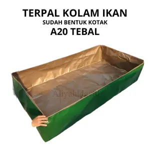 Kolam Terpal A20 Army Gold Kuat dan Tebal 2x1x50cm untuk Budidaya Ikan
