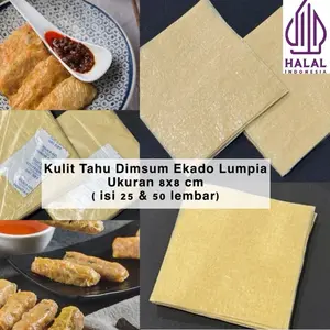 Kulit Tahu Dimsum Ekado Lumpia isi 25 50 lembar 8x8 cm Kulit Tahu Murah