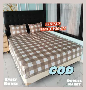 SPREI ANTI GESER/DOBEL KARET AESTHETIC TINGGI 30 CM UKURAN KOMPLIT BAANYAK VARIAN