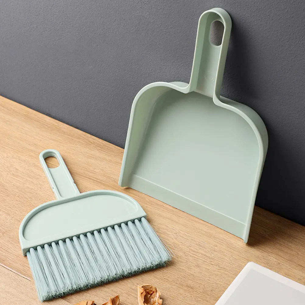 1 Set Mini Broom and Dustpan Set Mini Brush And Dustpan Set Small Spaces Desktop Cleaning Broom And Dustpan Cartoon Small Broom And Dustpan Desk Cleaning Kit Bristle