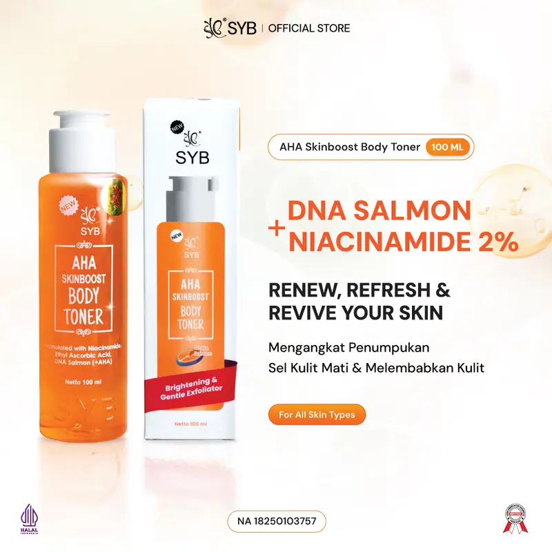 Toner Badan SYB  AHA Skinboost Body Toner 100ml - Toner Badan Angkat Daki 4