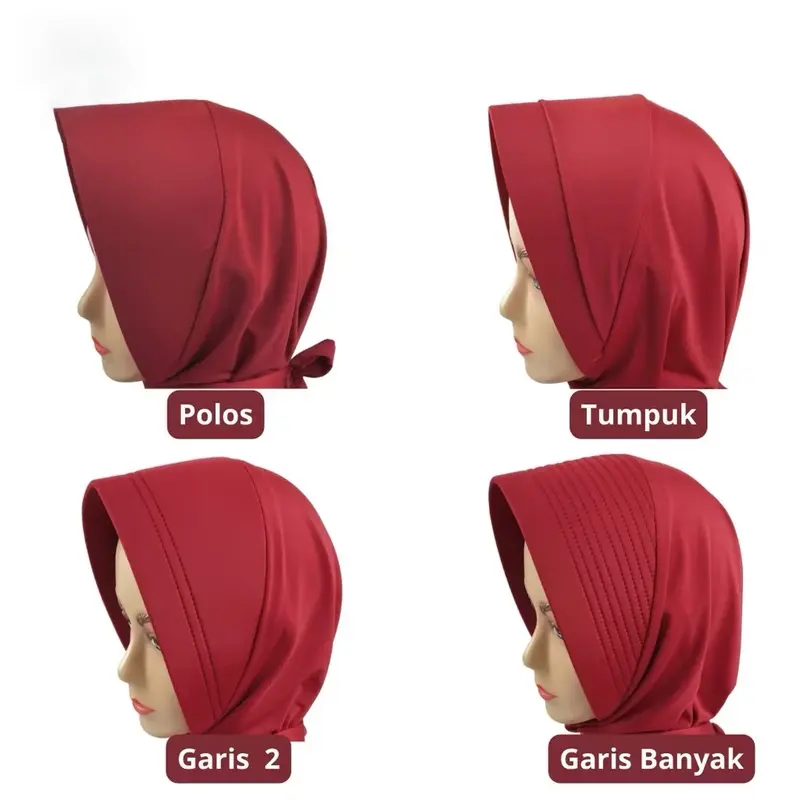 Hijab Dinas Pet Anti Tembem Polwan PNS Bhayangkari Persit Perawat Spandek Sutera Premium Kerudung Instan Busa Khimar Tebal Muslim 7