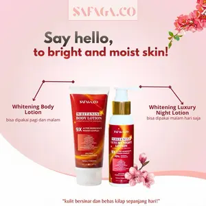 SAFAGA.CO - LOTION DOSTING BPOM MENCERAHKAN SECARA MAKSIMAL ￼| 100ml Uv Protection, Mencerahkan,melindungi dari paparan sinar,Melembabkan