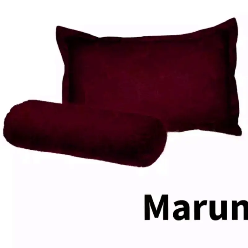 set 2 sarung bantal 2 sarung guling bahan katun adem dan tidak luntur ukuran sarban 45x60 cm ukuran sargul 33x90 cm 6