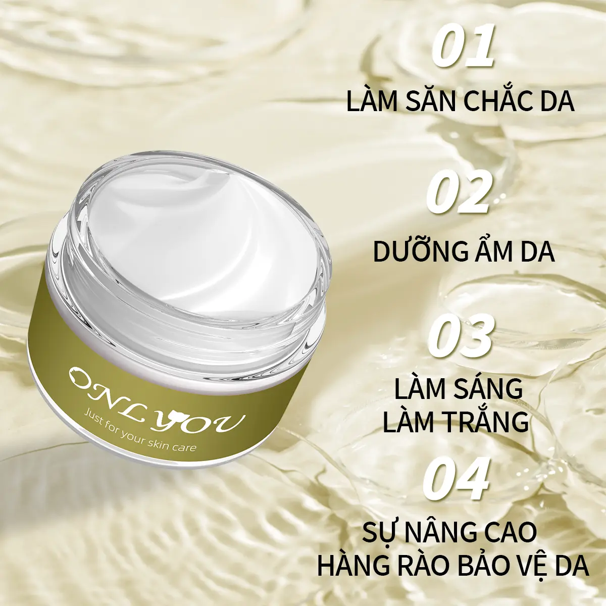 ONLYOU Kem Dưỡng Trắng Da dưỡng ẩm mờ thâm và đều màu da Glutathione White  Cream 30G
