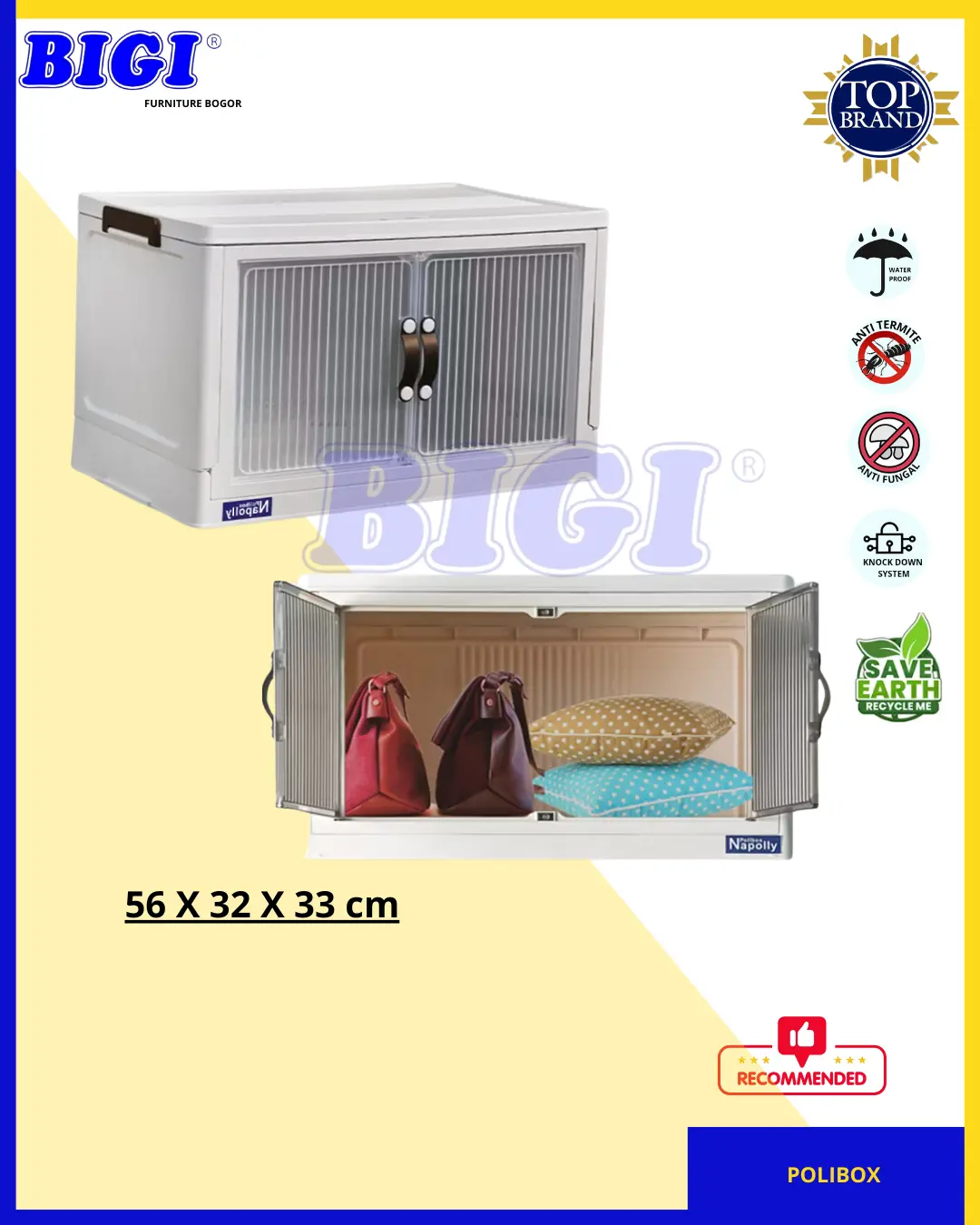 RAK SUSUN LIPAT + RODA  PLASTIK NAPOLLY POLIBOX
