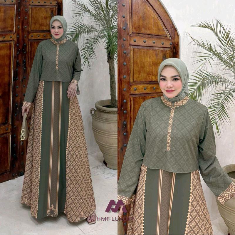 Gisella Dress Gamis terbaru Premium original import by hmf luxury 3