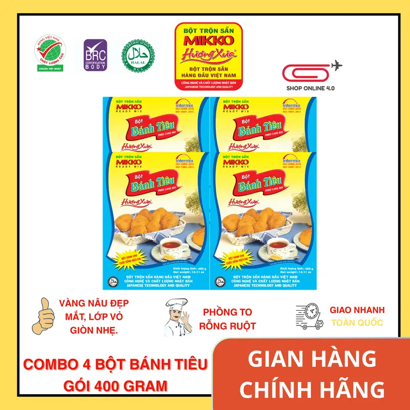 Bột bánh tiêu Mikko Hương Xưa gói 400g - Hàng chính hãng. 3