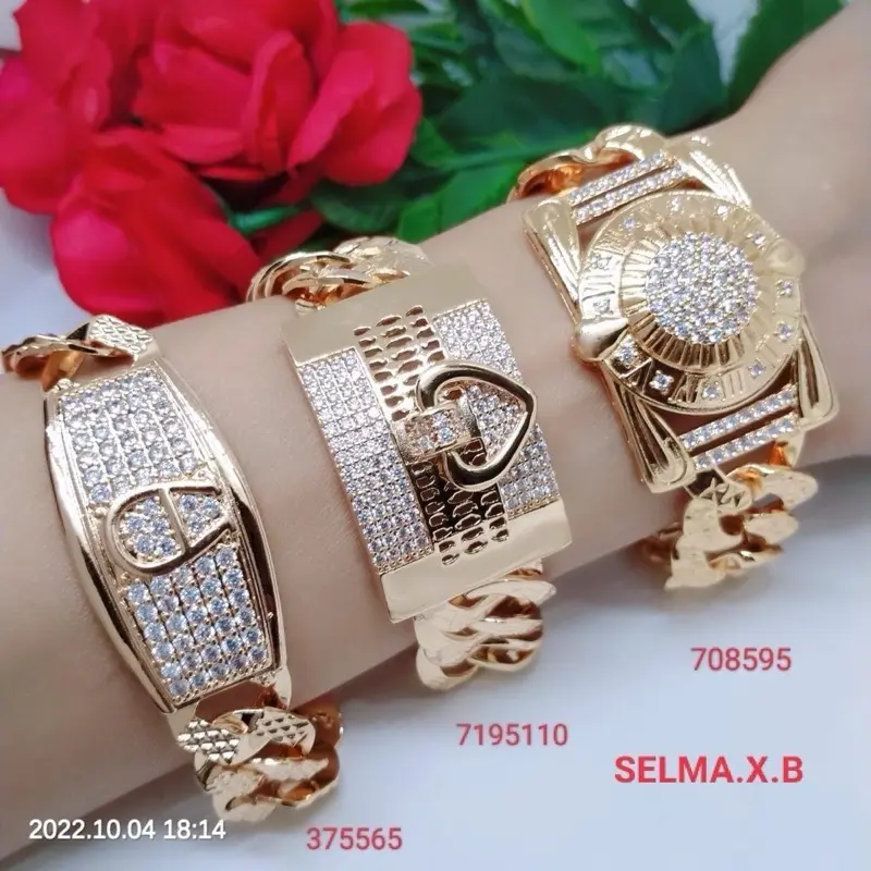 Promo….Gelang Tangan Wanita Sisik Naga Jumbo Emas Variasi Aksesoris Perhiasan Dewasa