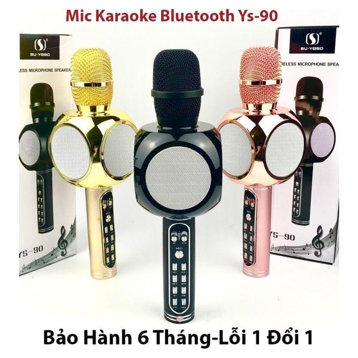 Mic hát karaoke cầm tay YS90 kết nối bluetooth không dây cực hay Bảo Hành 6 Tháng