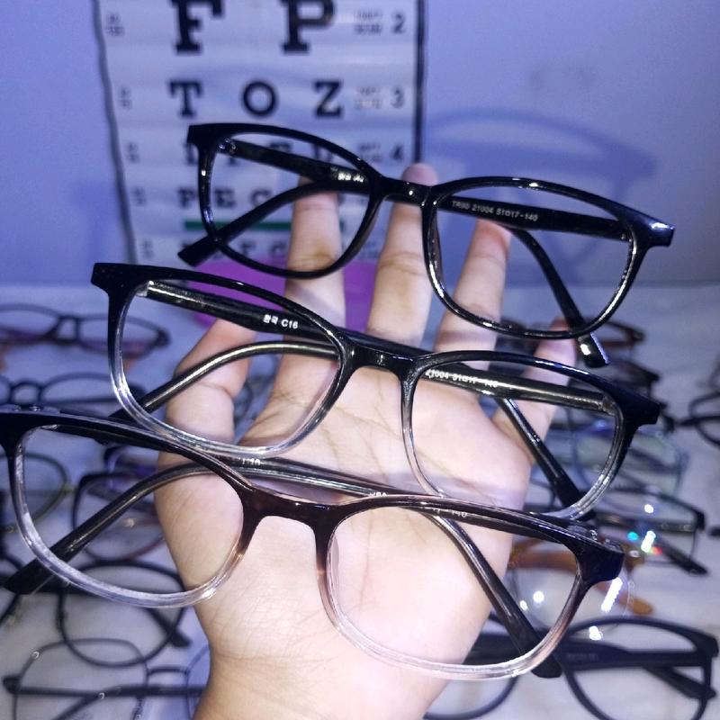 Kacamata kotak perempuan laki-laki+ lensa radiasi mc supersin 0