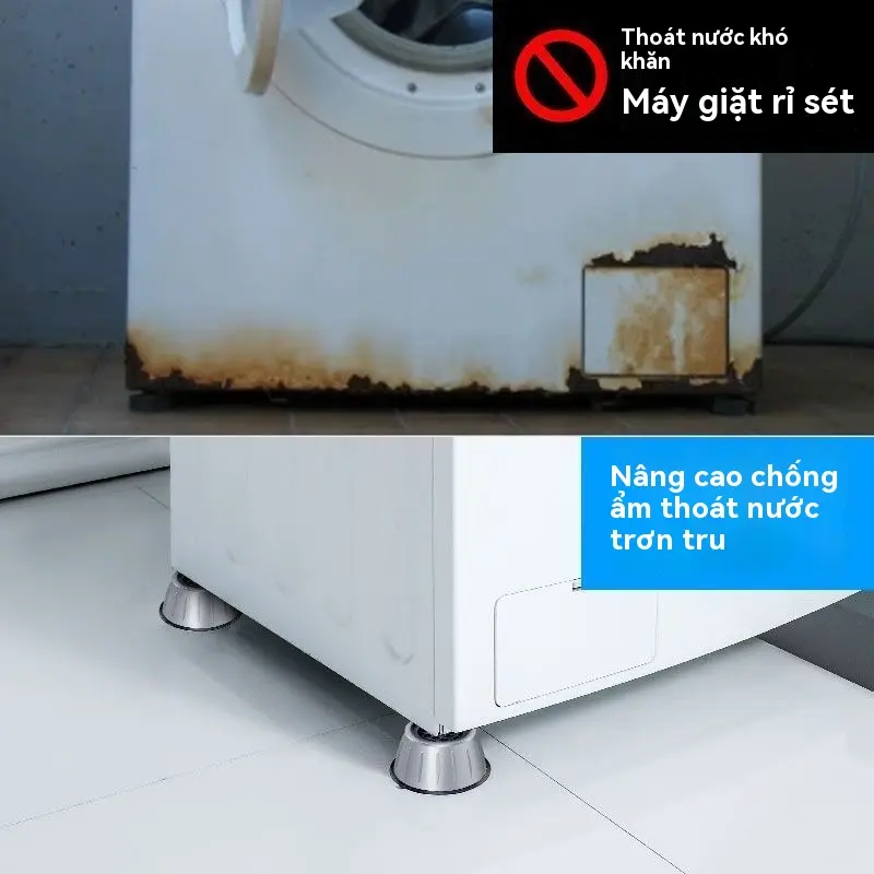 Miếng Đệm Chân Máy Giặt, Chống Sốc Và Chống Trượt, Dày Và Nâng Cao, Để Ổn Định Máy Giặt, 4 Miếng, Đồ Dùng Gia Đình Bắt buộc 3