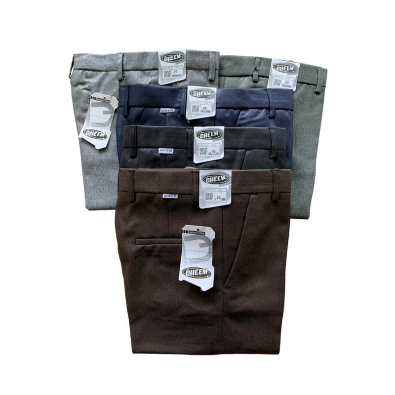 CELANA FORMAL METALIK UMUR 6-18 TAHUN Polos Slim-fitting Fashion 7
